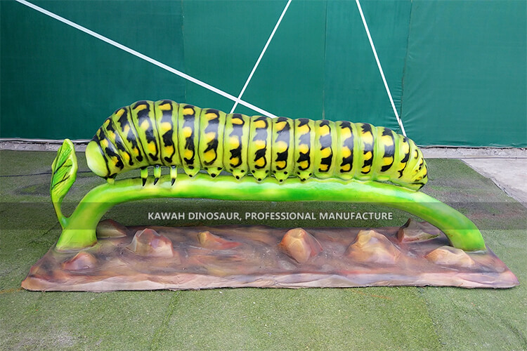 博物馆巨型昆虫电动毛毛虫