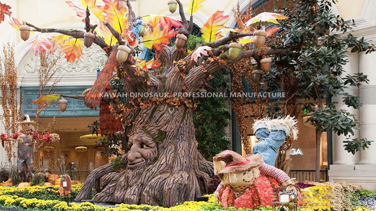 仿真童话树植物模型电动软胶发声拟人装饰摆件