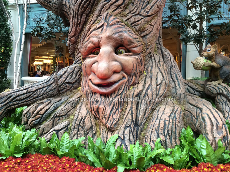 仿真童话树植物模型电动软胶发声拟人装饰摆件