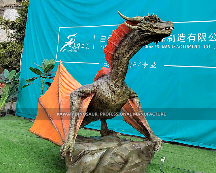 为展览定制逼真的仿真西方龙